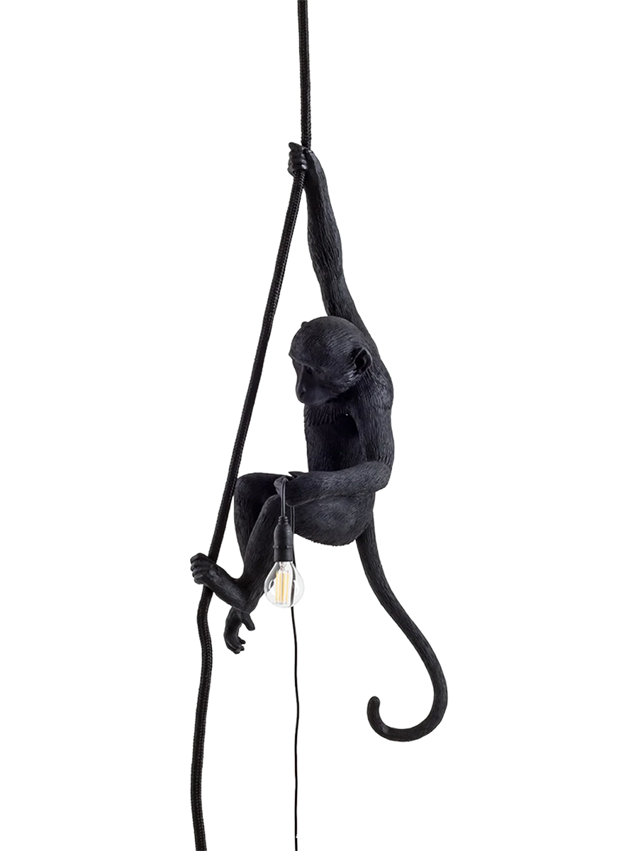 
LED Designer Pendant Light "The Monkey Lamp Ceiling" - Black