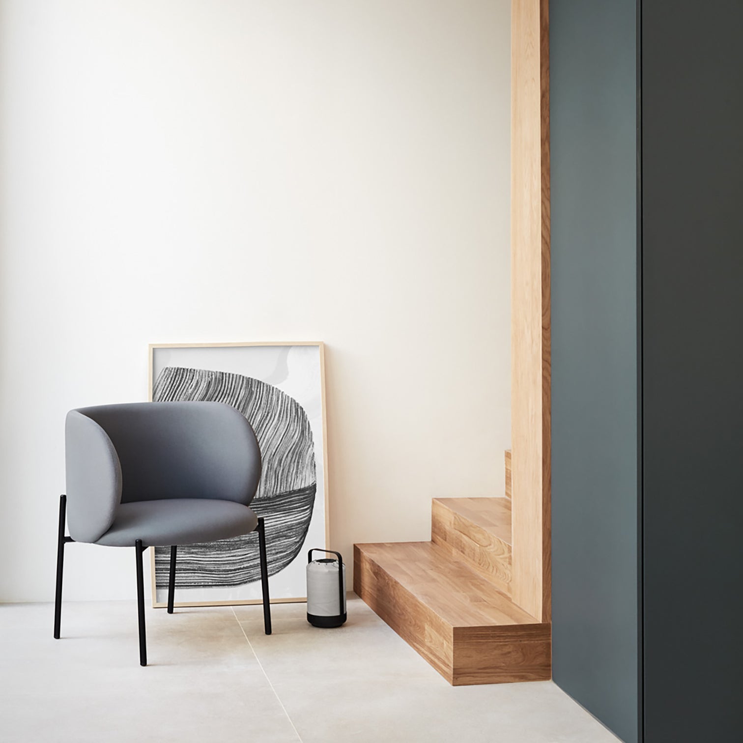 
Design Sessel „Mogi“ mit Armlehnen - Dunkelgrau