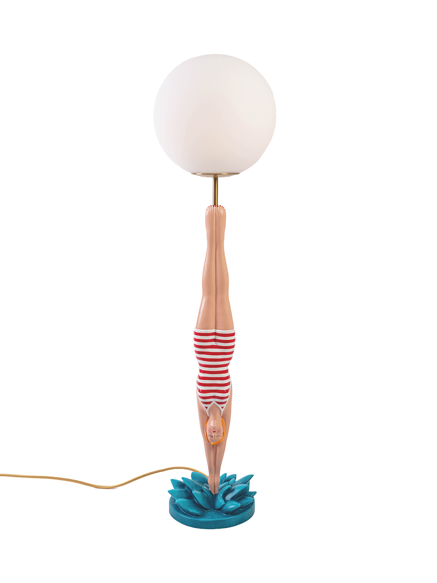 
Grande lampe de table design « Diver Red »