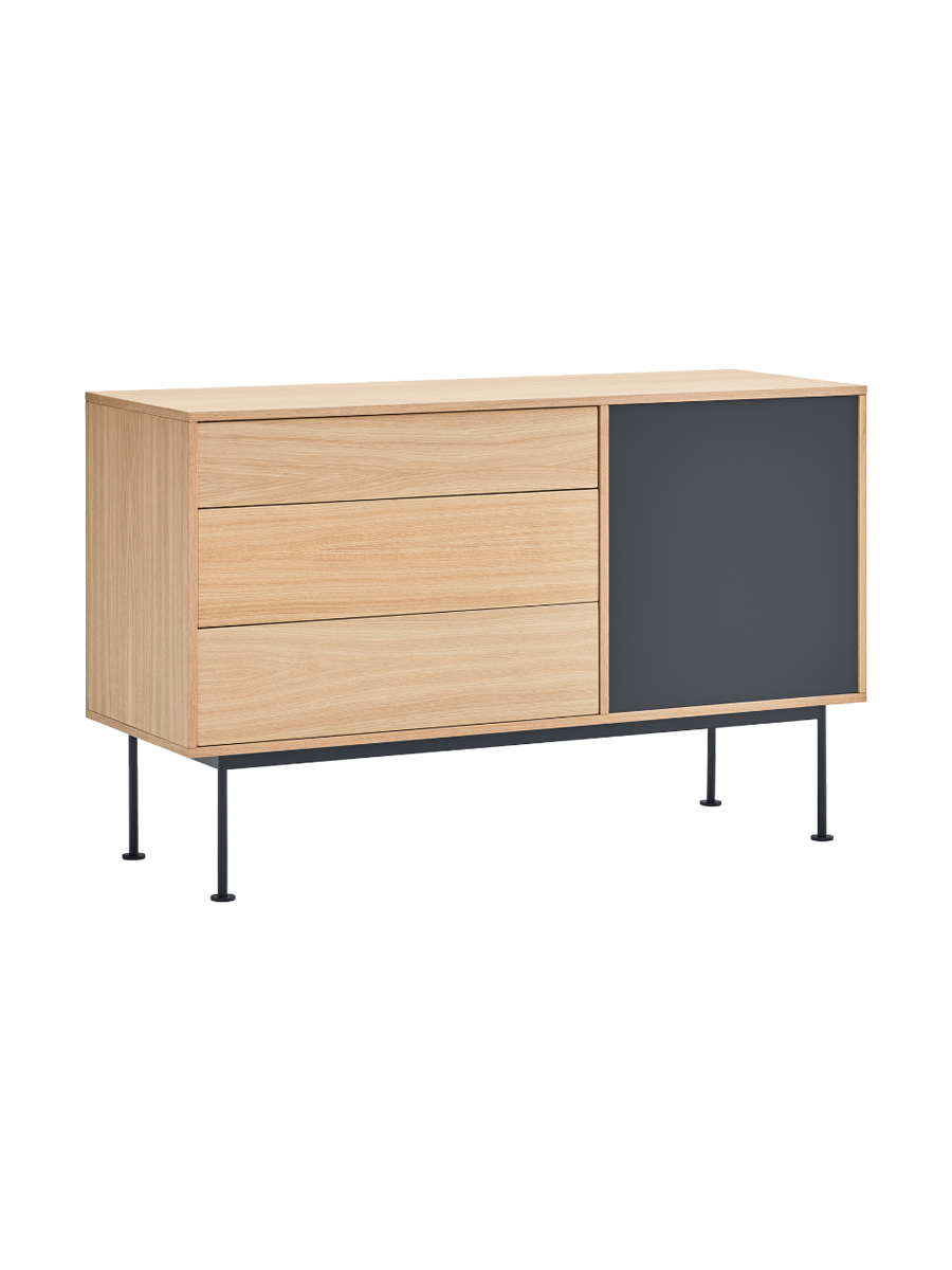 
Designer Sideboard "Yoko" - Anthracite / Oak