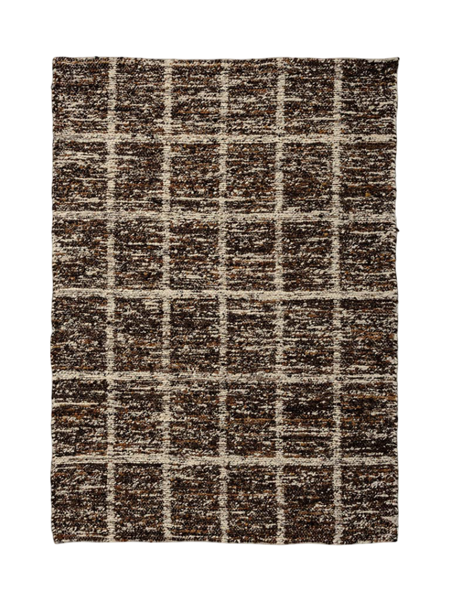 
Handgewebter, wandbarer Designer Teppich „Jack“, verschiedene Grössen - 140 x 200 cm / Braun