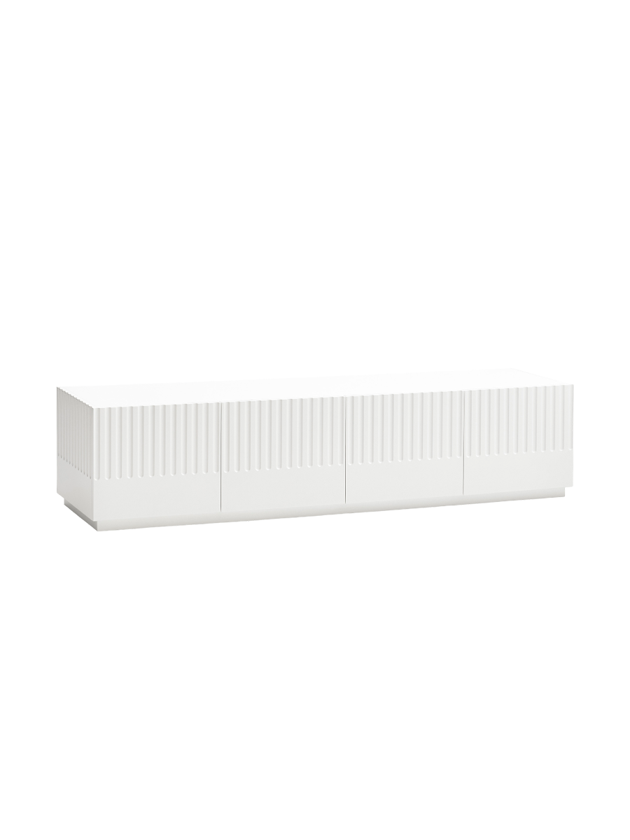 
Meuble TV bas design « Doric » - Blanc