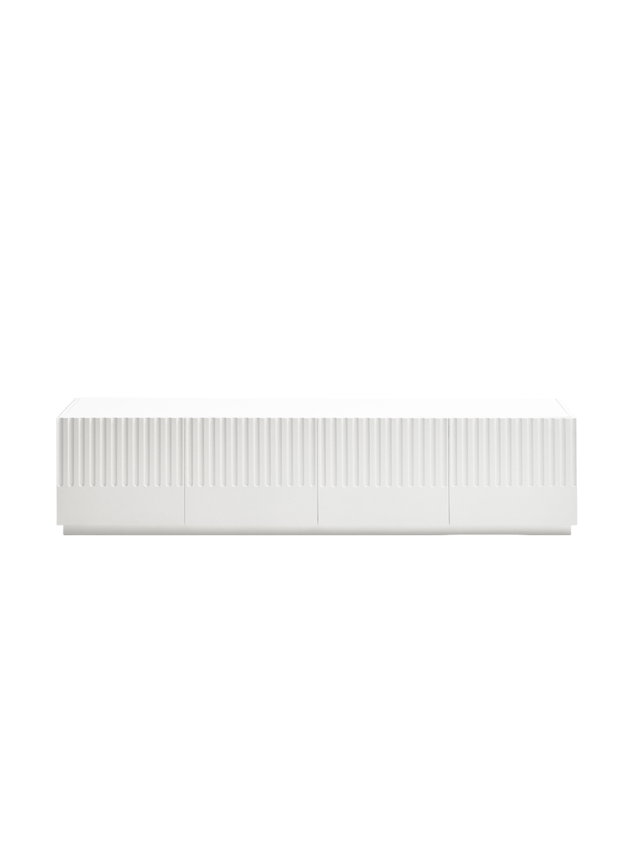 
Meuble TV bas design « Doric » - Blanc