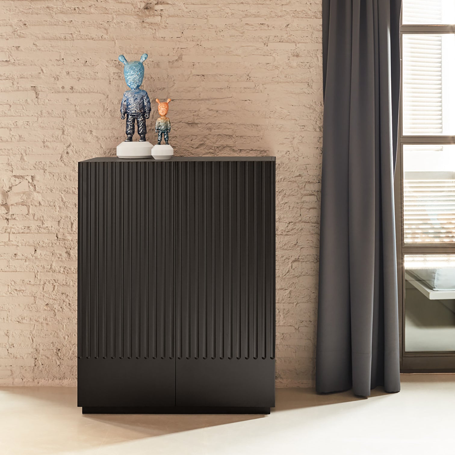 
Highboard design « Doric » - Noir