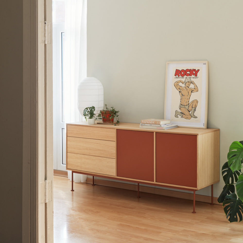 
Large Designer Sideboard "Yoko" - Arkilla / Oak