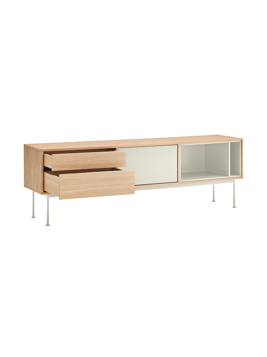 
Design Lowboard „Yoko“ - Cream / Eiche
