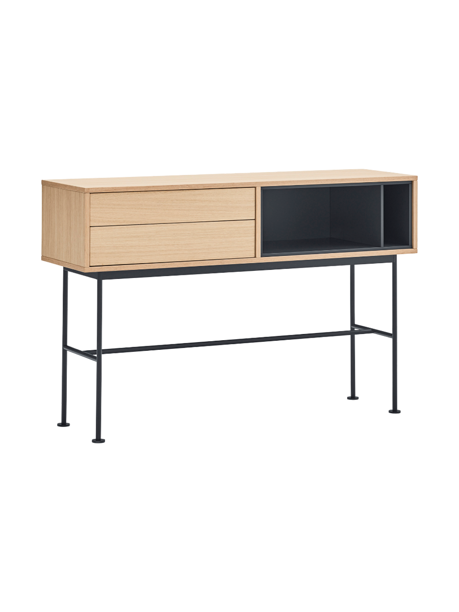 
"Yoko" console table - Anthracite / Oak