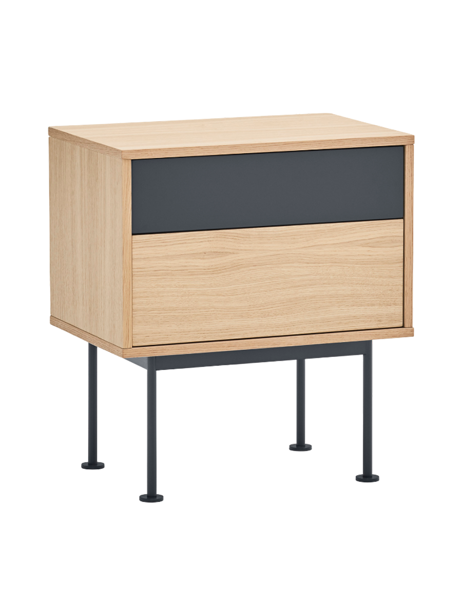 
Designer Side and Bedside Table "Yoko" - Anthracite / Oak