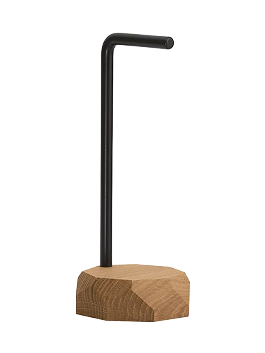 
Support de casque design « Headphone » en bois massif - Chêne
