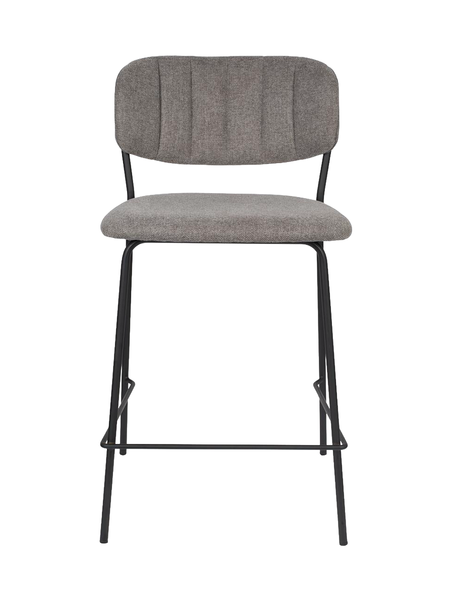 
High-Quality Bar Stool "Jolien" - Black / Gray