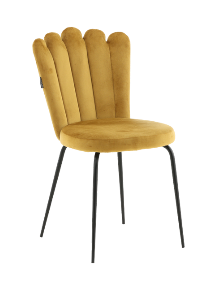 
Sedia da pranzo dal design moderno „Limhamn“ - Giallo senape