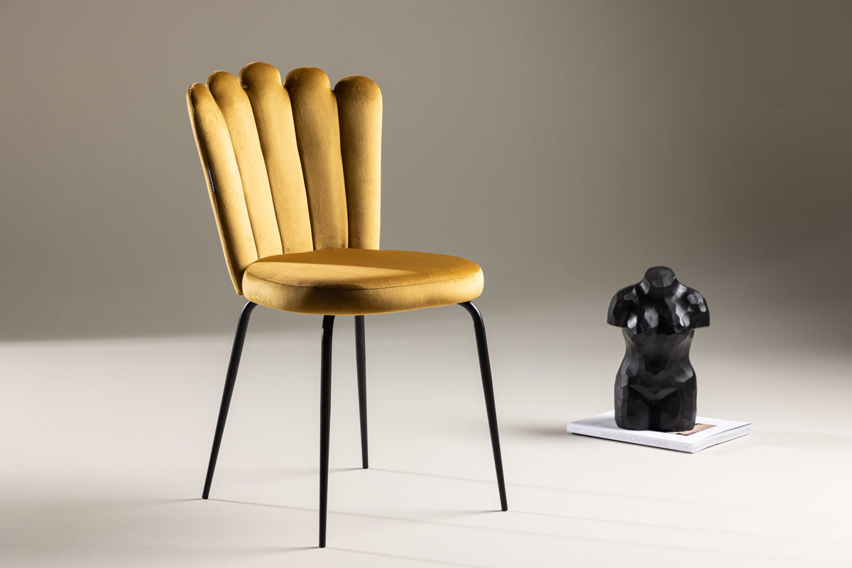 
Sedia da pranzo dal design moderno „Limhamn“ - Giallo senape