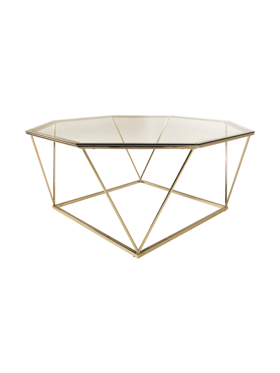 
Design Couchtisch „Osterlen“ Ø 100 cm, Messing