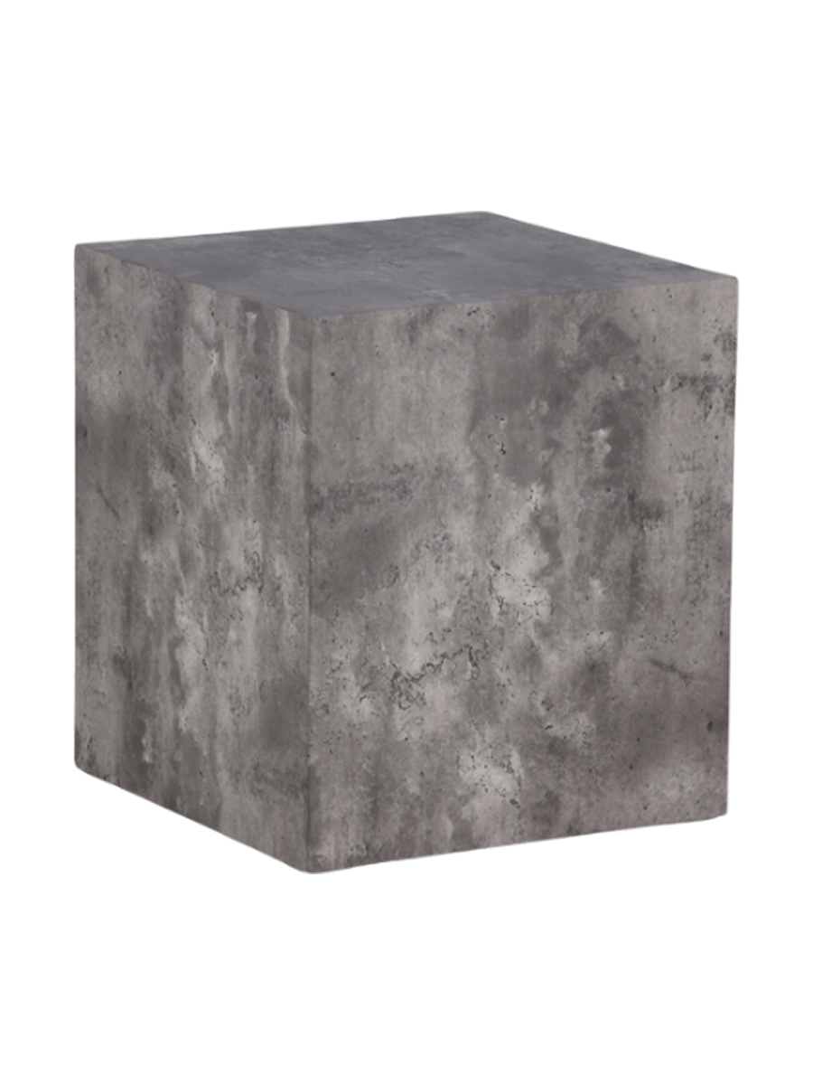 
Designer Side Table "York high" - 40 x 40 cm - Marble Look Grey