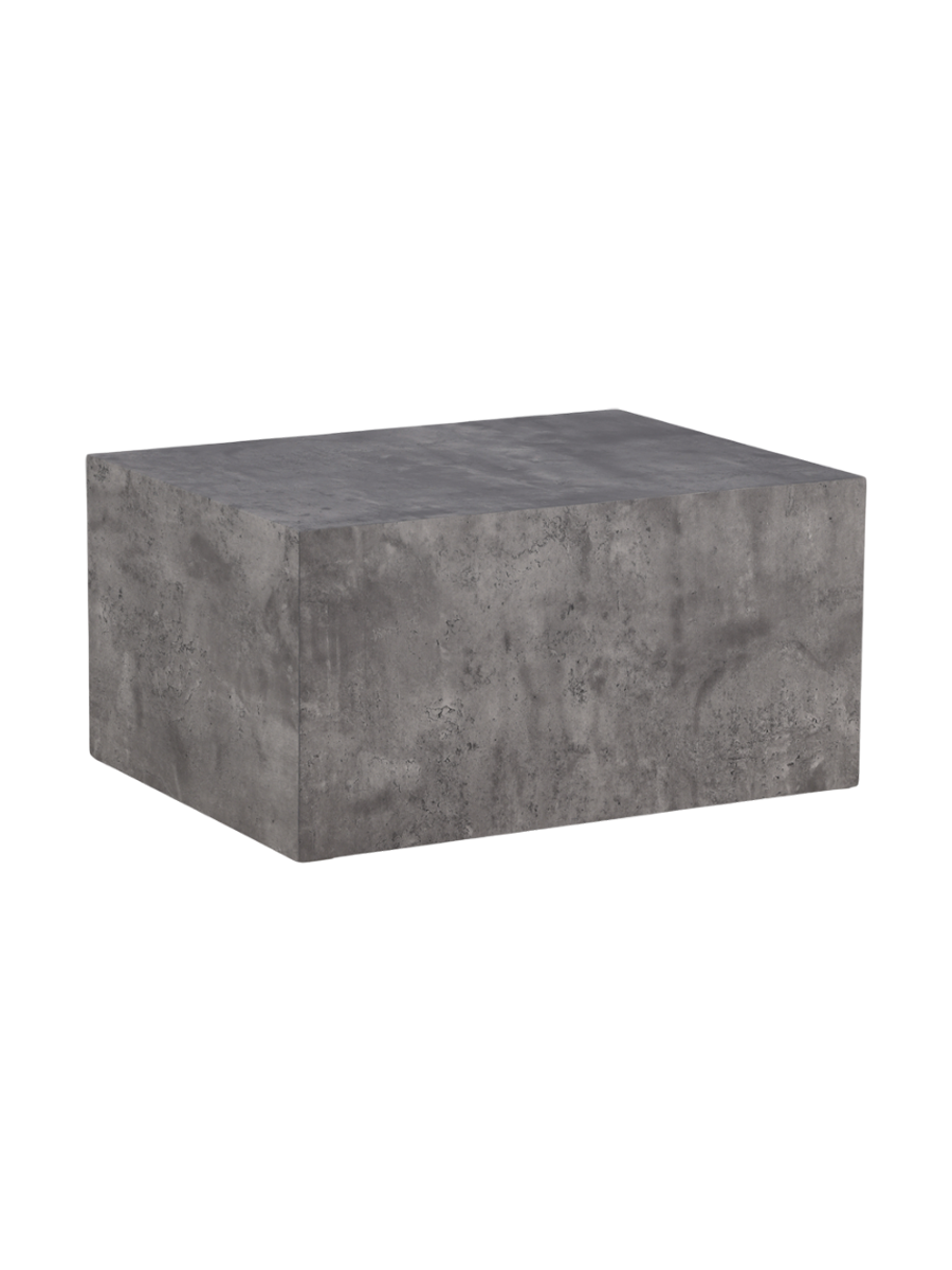 
Tavolino da caffè di design „York low“ - 80 x 60 cm - Look marmo Grigio