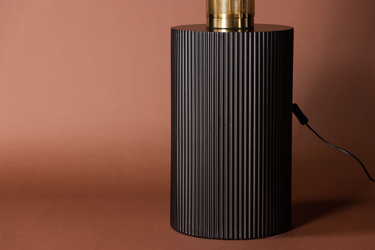 
Table d'appoint et sellette de fleurs design « Lenox » - Noir
