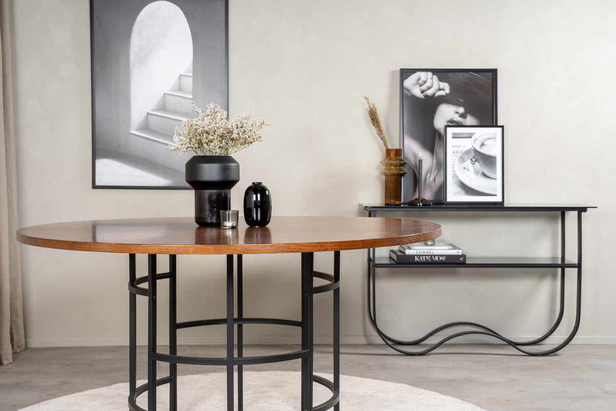 
Tavolo da pranzo rotondo di design „Copenhagen“ Ø 140 cm - Braun