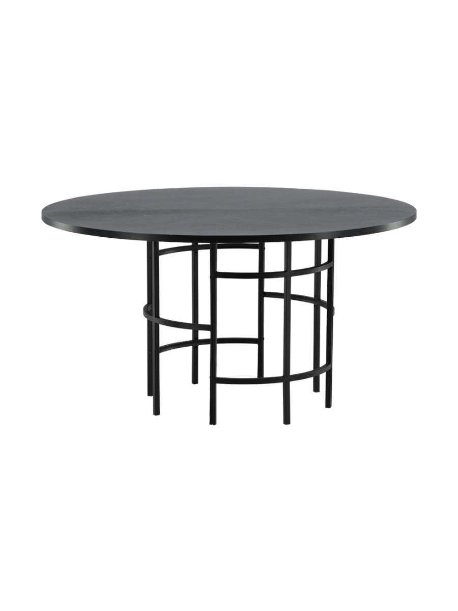 
Tavolo da pranzo rotondo di design „Copenhagen“ Ø 140 cm - Nero