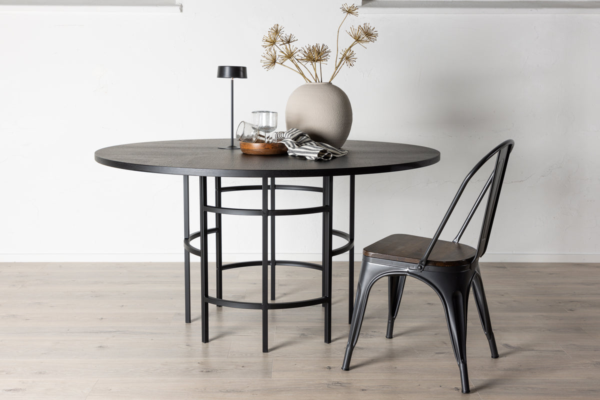 
Tavolo da pranzo rotondo di design „Copenhagen“ Ø 140 cm - Nero