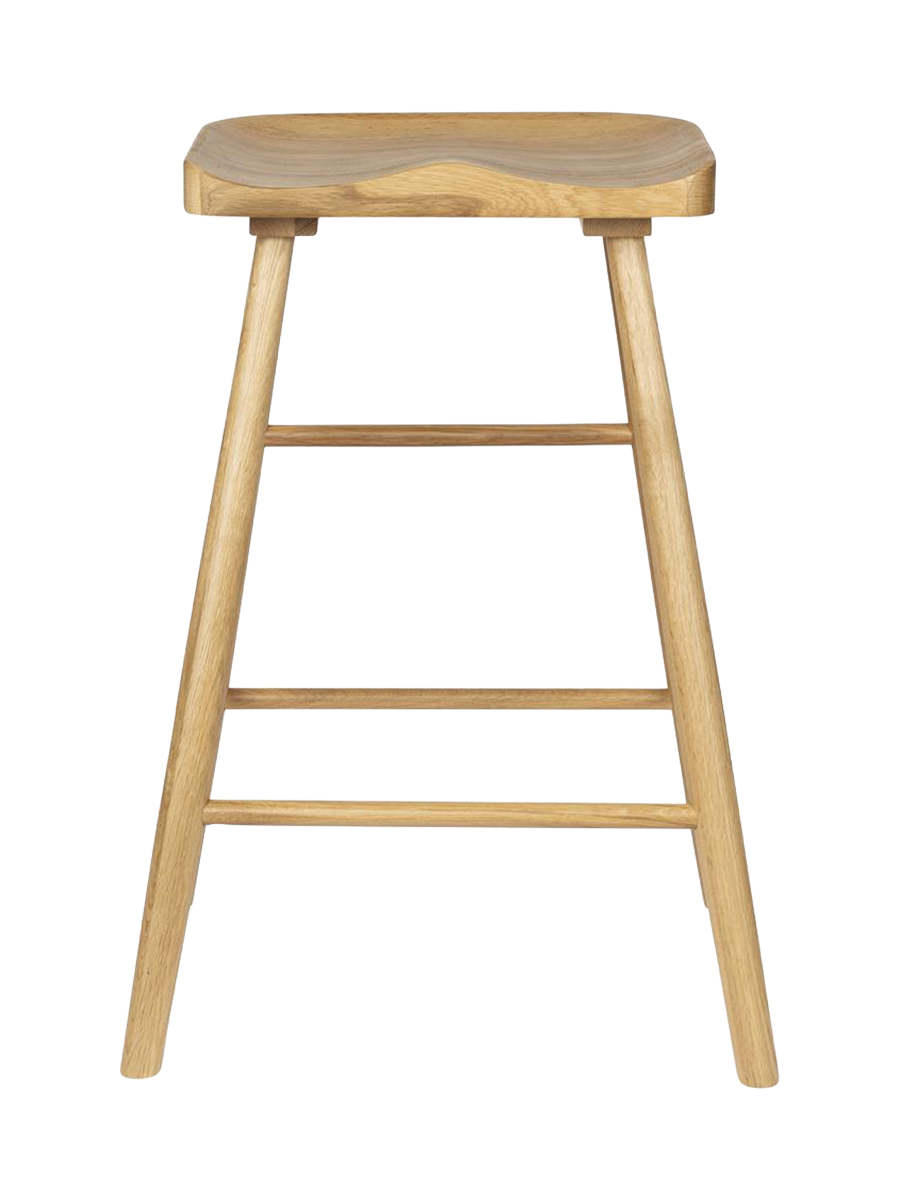 
Massiver Barhocker „Vander“ aus Eichenholz - Natural