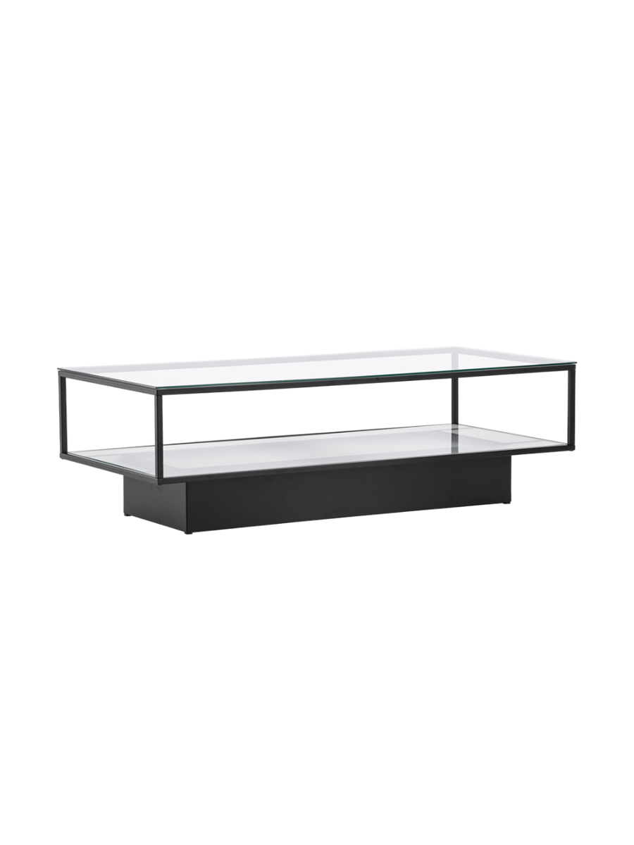
Tavolino da caffè di design „Maglehem“ - 130 x 60 cm - Nero