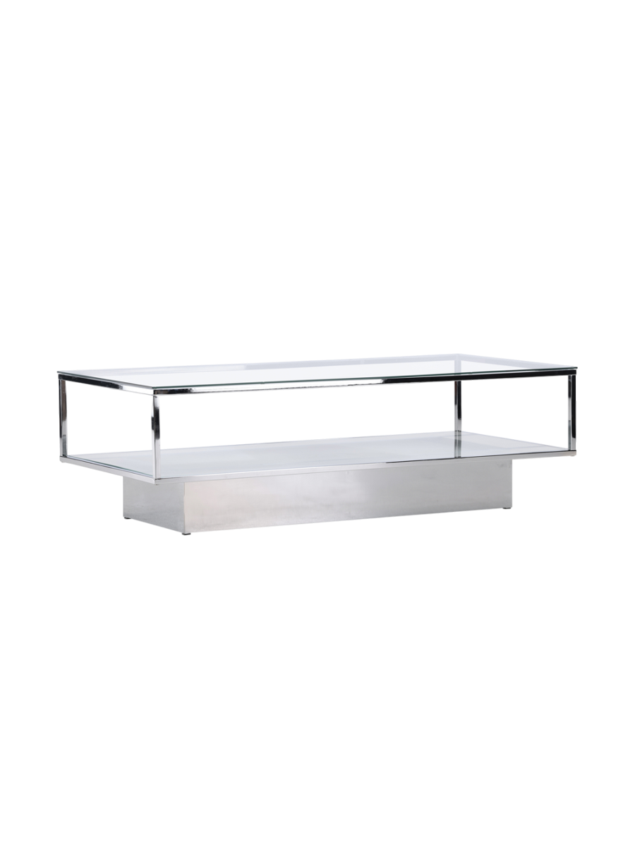 
Tavolino da caffè di design „Maglehem“ - 130 x 60 cm - Argento