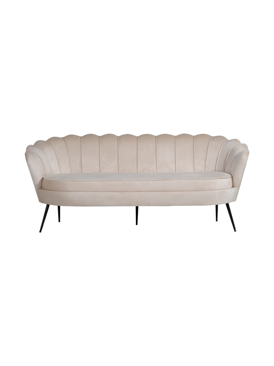 
Canapé 2,5 places design "Calais" - Velours beige