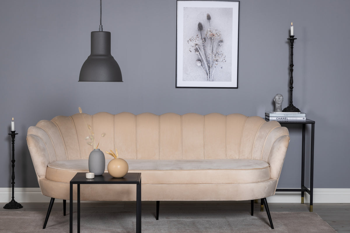 
Canapé 2,5 places design "Calais" - Velours beige