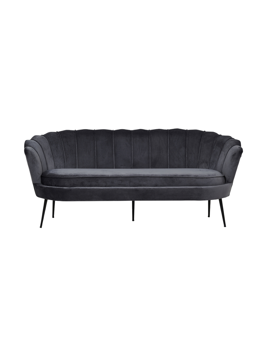 
Canapé 2,5 places design "Calais" - Velours gris