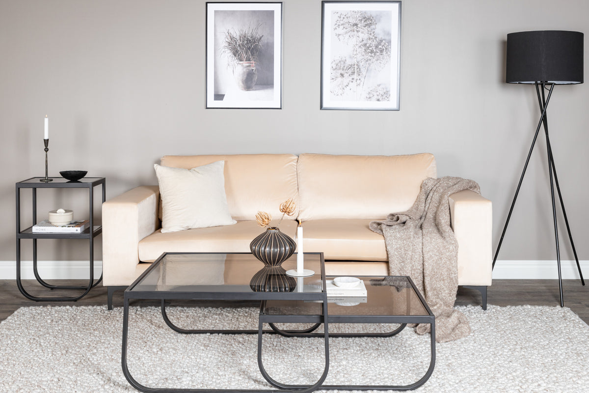 
Divano di design in velluto a 3 posti „Bolero“ - Beige