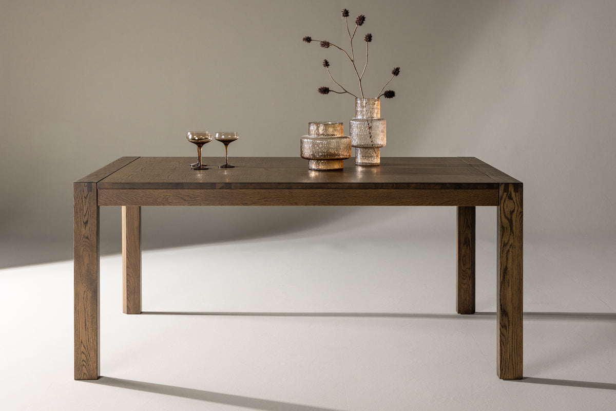 
Tavolo da pranzo di design massiccio allungabile „Slider“ 170-250 x 95 cm - Marrone rovere