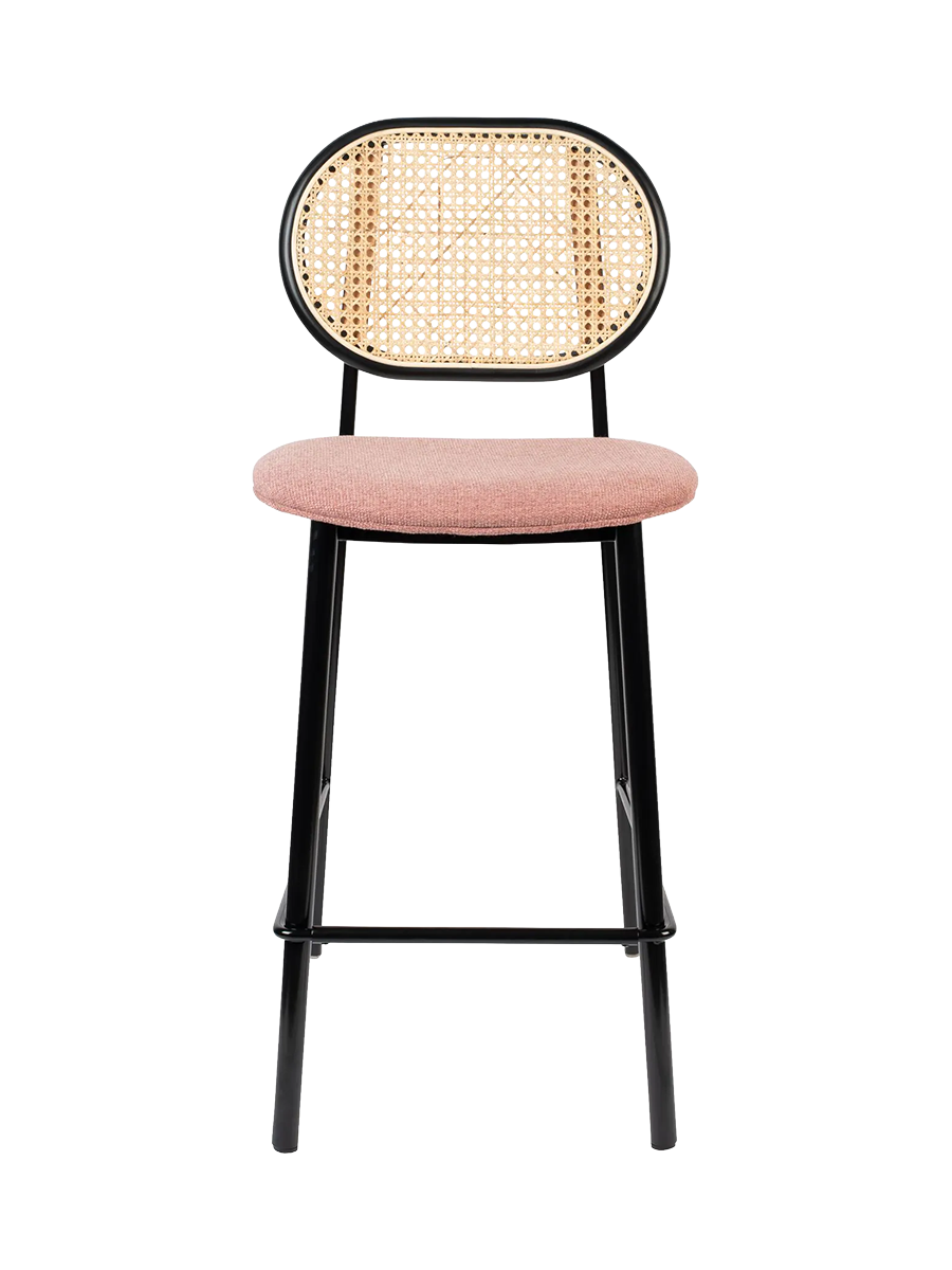 
Design Barstuhl „Spike“ - Natural / Rosa