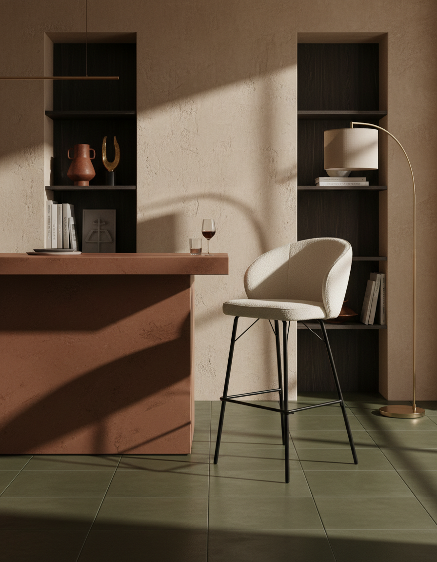 
Tabouret de bar de qualité « Joe » - Écru