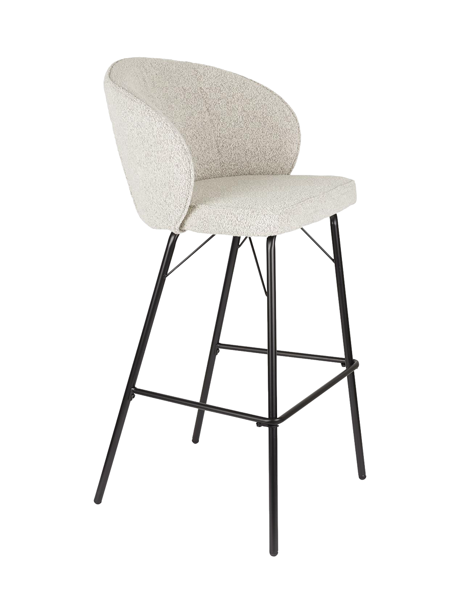 
Tabouret de bar de qualité « Joe » - Beige clair