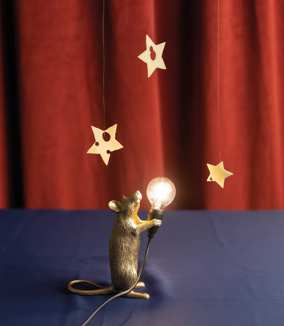 
Lampe de table design à LED « Mouse Step » - Or