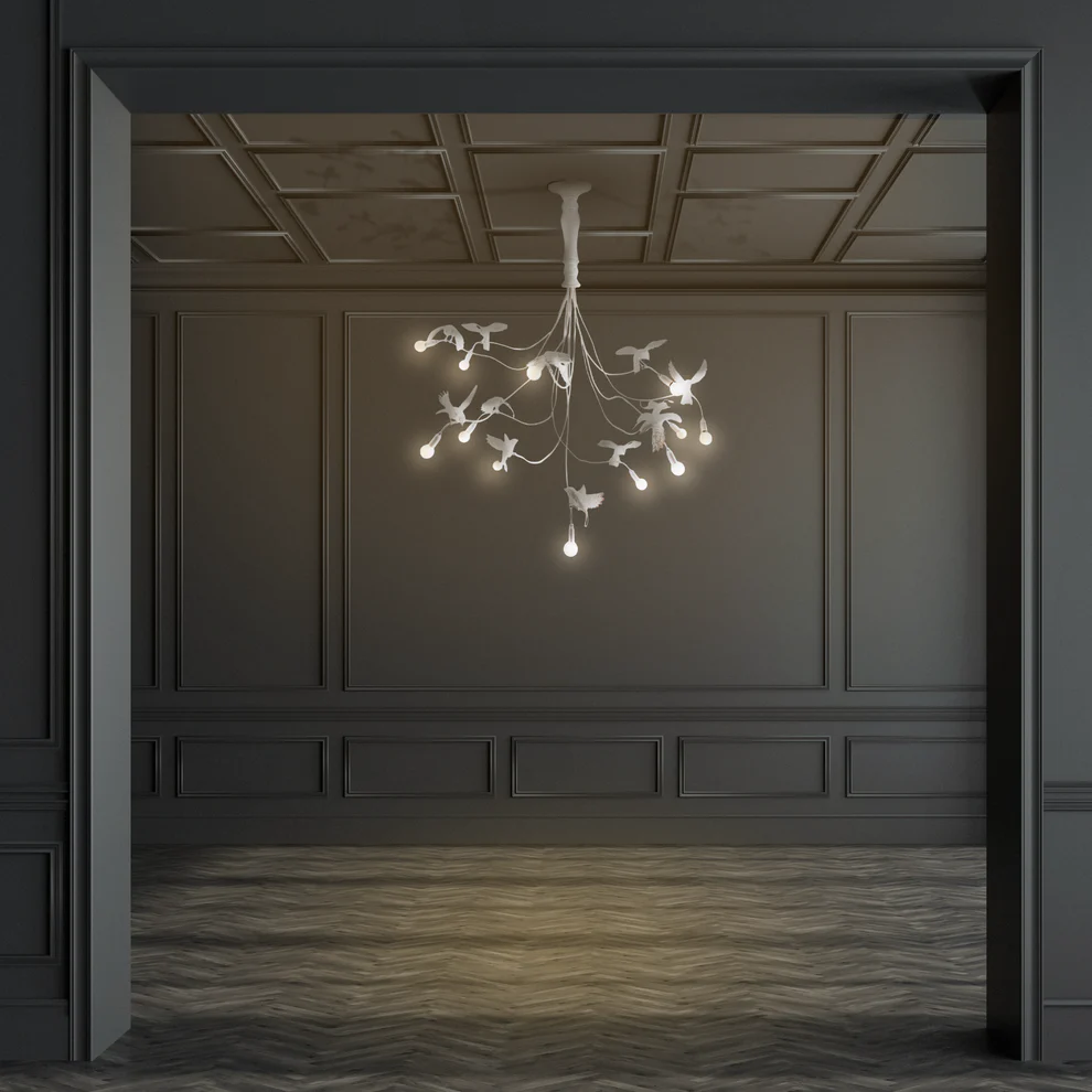 
LED Design Pendant Lamp "Bird Chandelier"