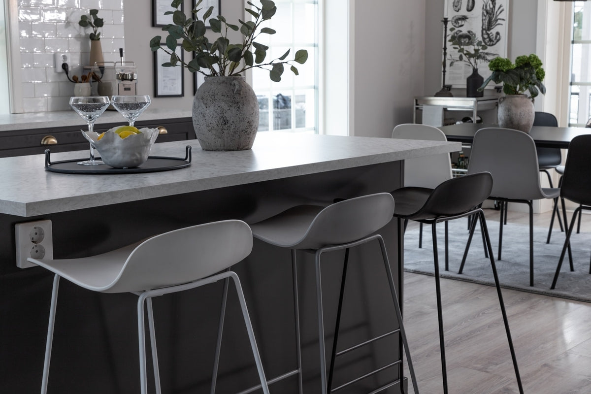
Design Barhocker „Wave“ - Grau