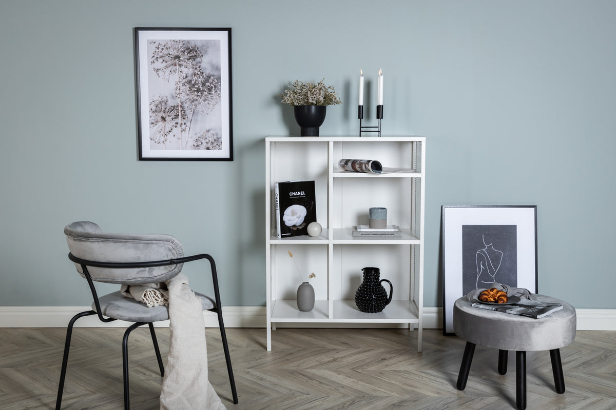 
Design Regal „Misha“ 110 x 80 cm, aus Metall - Weiss