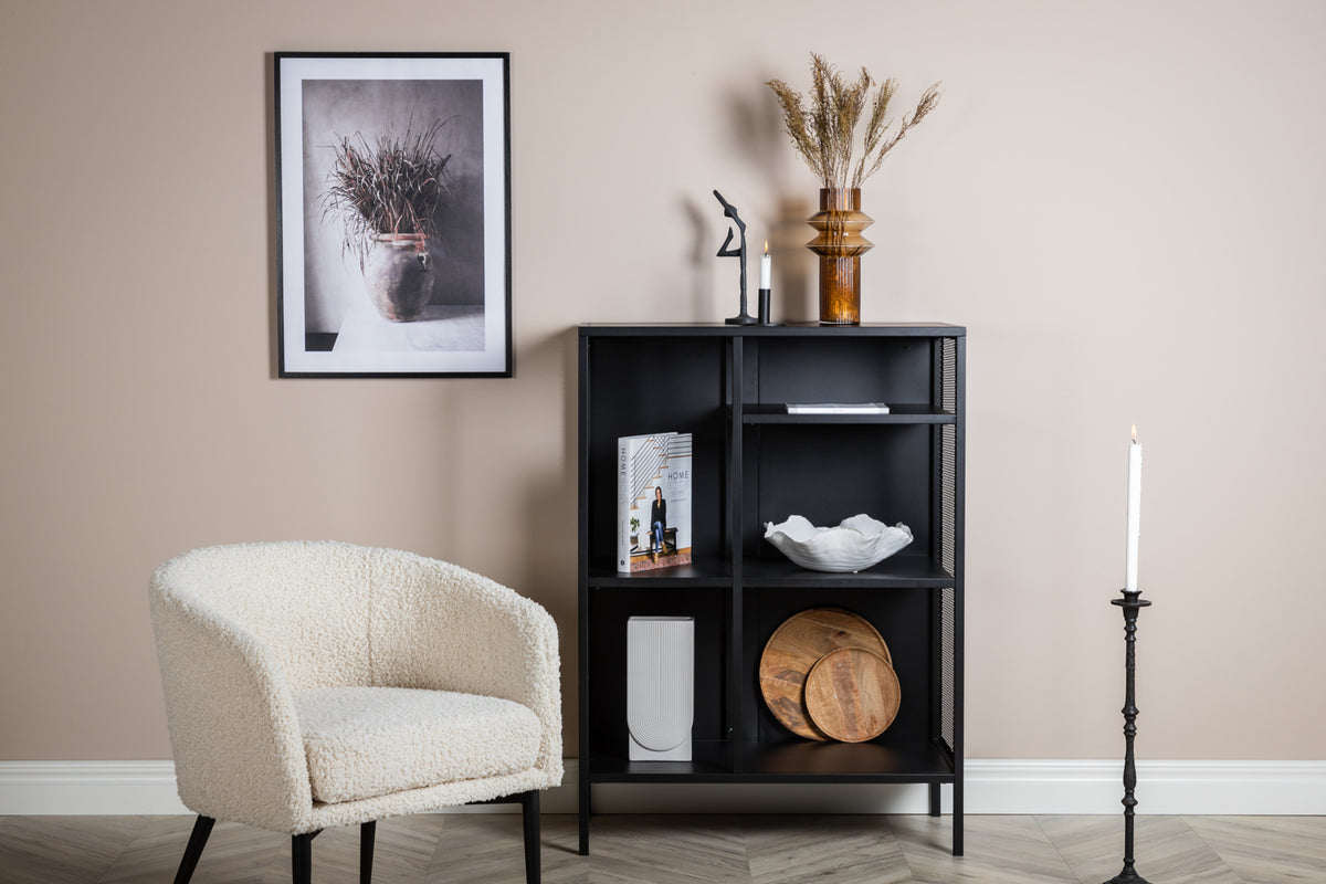 
Design Regal „Misha“ 110 x 80 cm, aus Metall - Schwarz