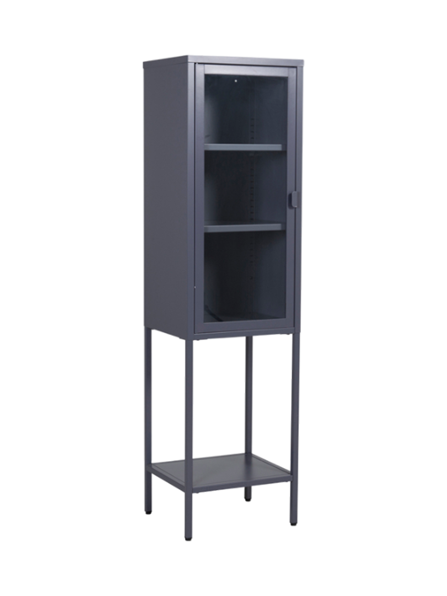 
Designer Display Cabinet "Misha" 1-Door - Grey