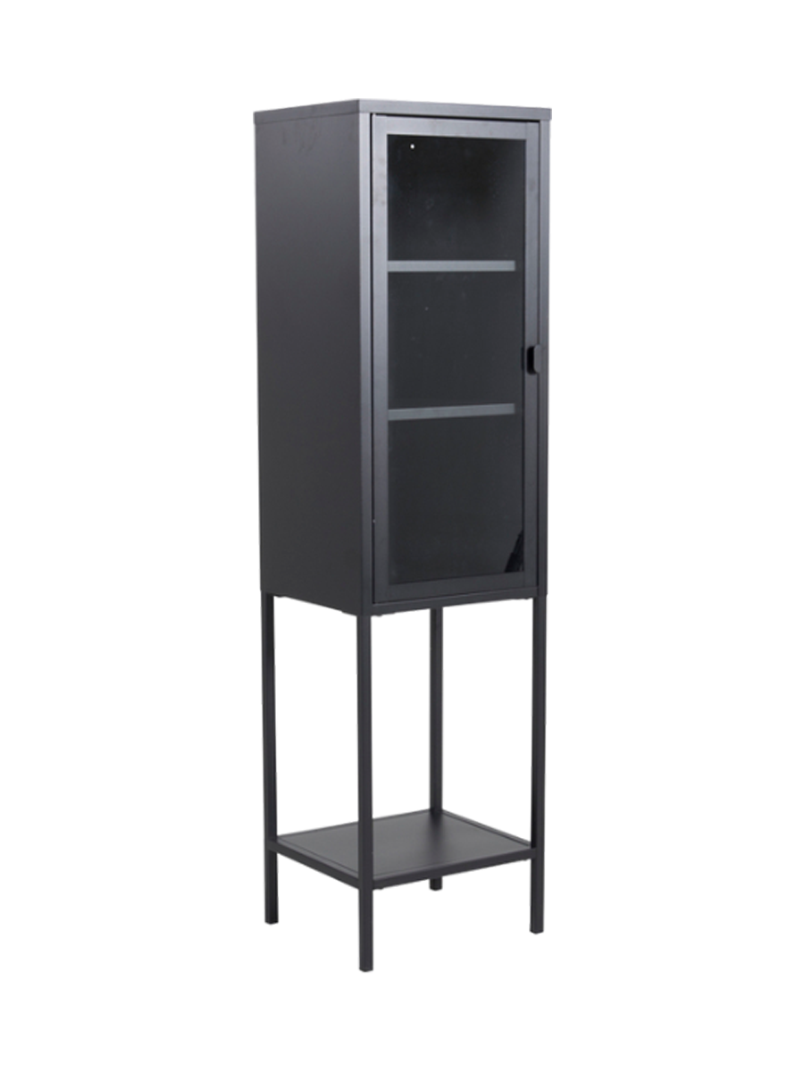 
Designer Display Cabinet "Misha" 1-Door - Black