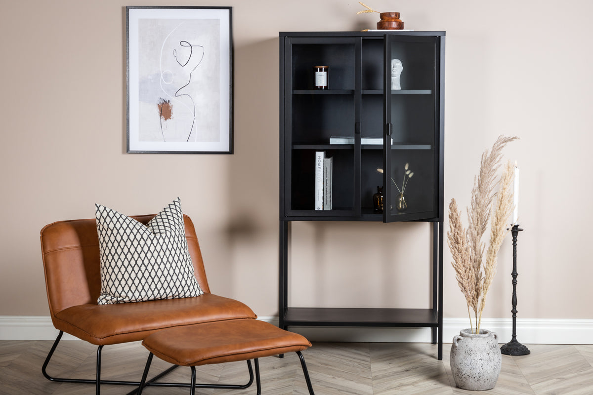 
"Misha" 2-Door Display Cabinet - Black