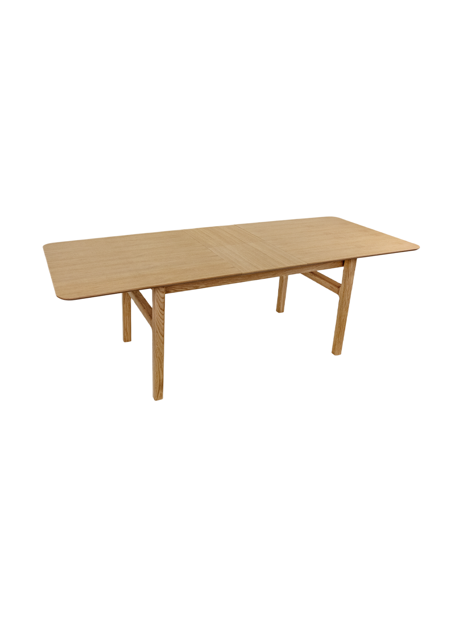 
Tavolo da pranzo di alta qualità allungabile «Curved» 180-220 x 90 cm - Naturale