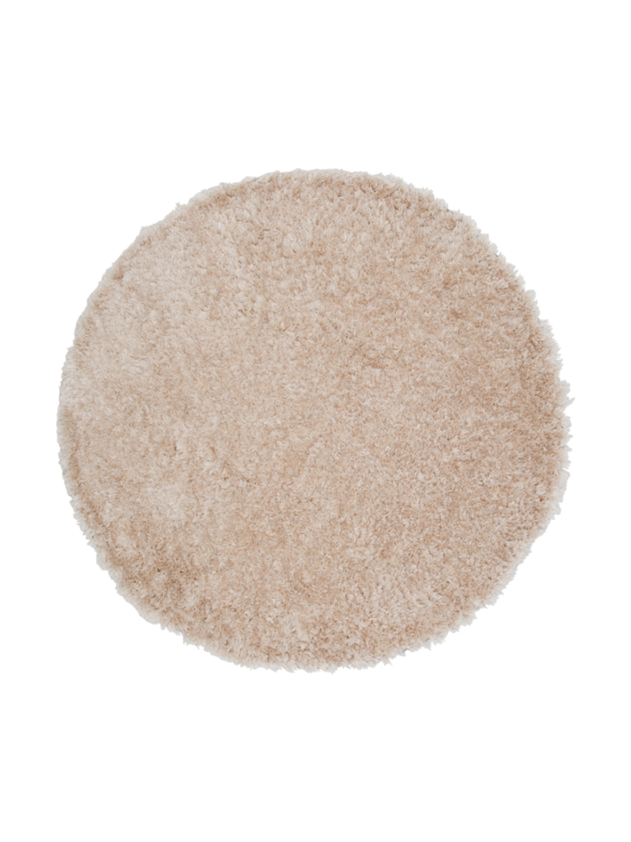 
Tapis rond à poils longs design « Natta » Ø 200 cm - Beige