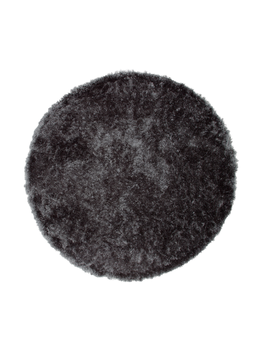 
Tapis rond à poils longs design « Natta » Ø 200 cm - Gris foncé