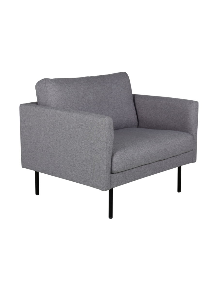 
"Zoom" Velvet Armchair Design - Light gray
