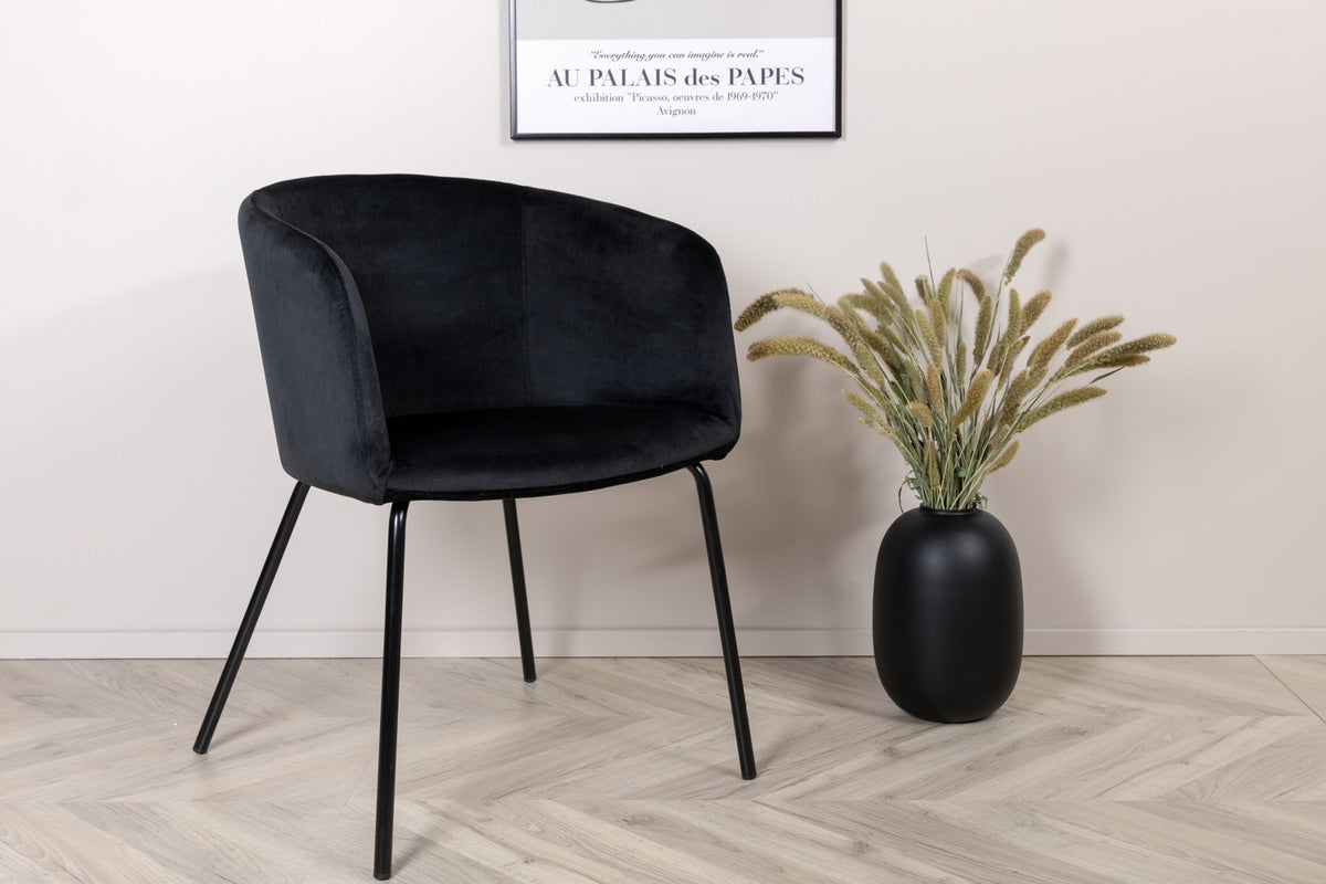 
Fauteuil design « Berit » - Velours Noir