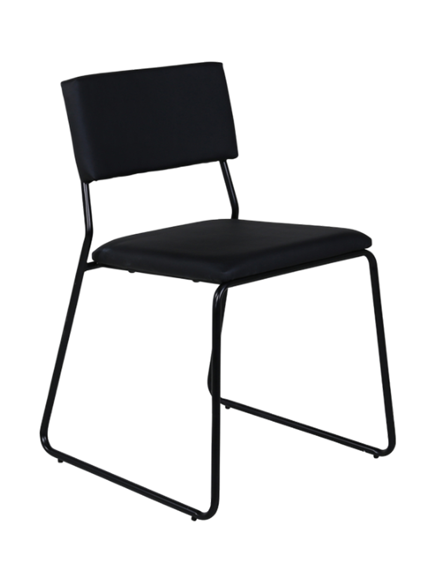 
Sedia da pranzo di design „Kenth“ - Nero pelle sintetica