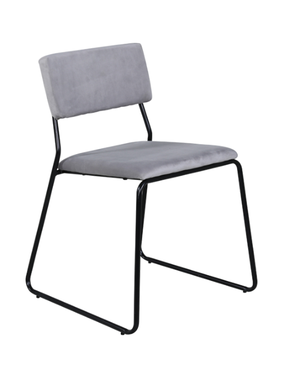 
Sedia da pranzo di design „Kenth“ - Velluto grigio chiaro