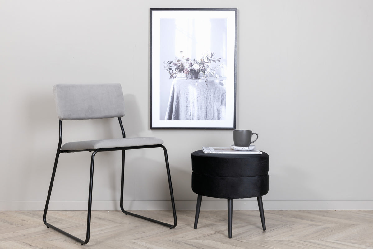 
Sedia da pranzo di design „Kenth“ - Velluto grigio chiaro